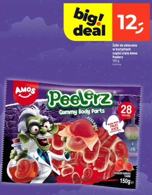 Żelki do obierania w kształtach części ciała Amos Peelerz promocja w Dealz