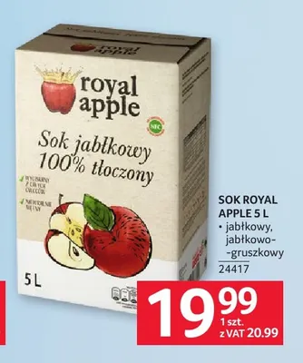 Sok jabłkowy Royal Apple promocja w Selgros
