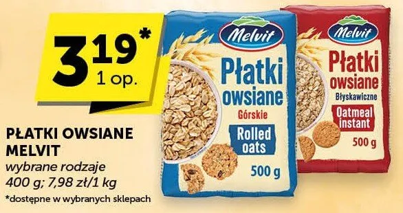 Płatki owsiane Melvit promocja w ABC