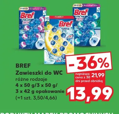 Zawieszki do WC różne rodzaje Bref promocja w Kaufland