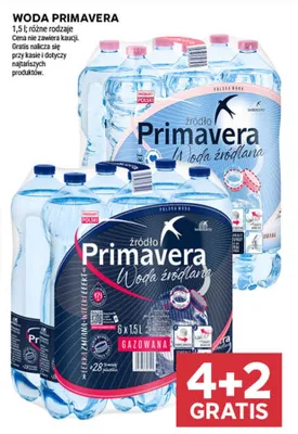 Woda źródlana primavera promocja w Stokrotka