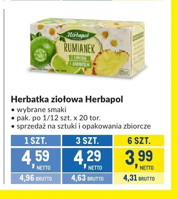 Herbatka ziołowa Herbapol promocja w Makro