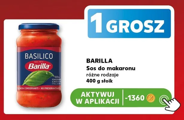 Sos do makaronu Barilla Basilico promocja w Kaufland