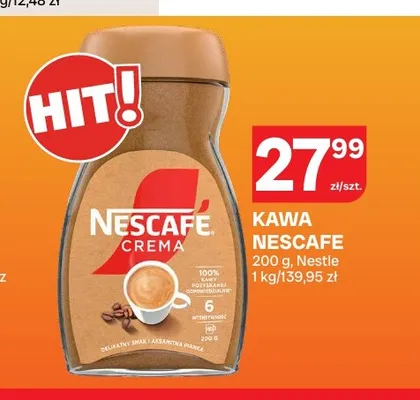 Kawa rozpuszczalna Nescafe Crema promocja w Chorten