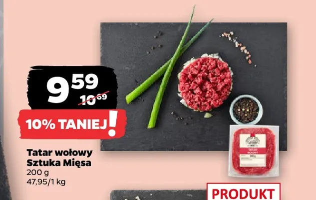 Tatar wołowy Sztuka Mięsa promocja w Netto