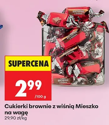 Cukierki brownie z wiśnią Mieszko na wagę promocja w Biedronka