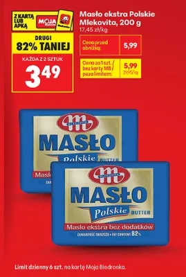 Masło ekstra polskie Mlekovita promocja w Biedronka