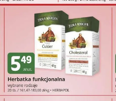 Herbatka funkcjonalna Zioła Mnicha Na Cukier promocja w Marketvita