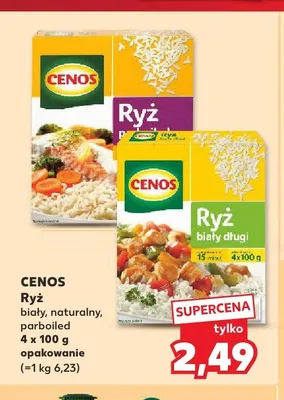 Ryż biały długi Cenos 4-pak 100 g promocja w Kaufland