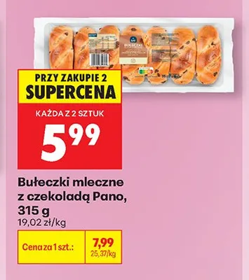 Bułeczki mleczne z czekoladą Pano promocja w Biedronka