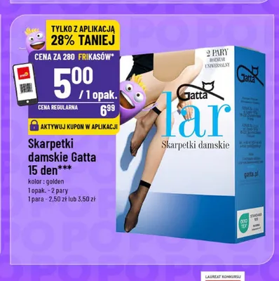 Skarpetki damskie Gatta 15 den 2-pak promocja w POLOmarket
