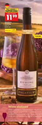 Wino białe półwytrawne Palatium Riesling promocja w Biedronka
