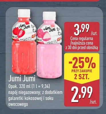 Napój niegazowany Jumi Jumi promocja w Aldi