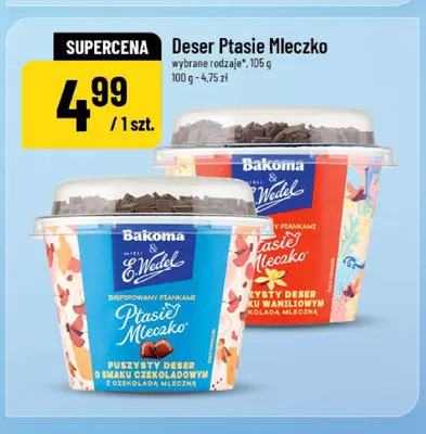 Deser Ptasie Mleczko o smaku waniliowym promocja w POLOmarket