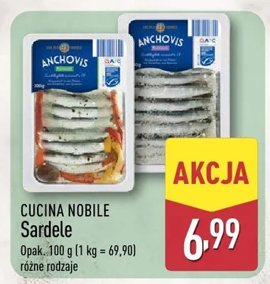 Sardele różne rodzaje promocja w Aldi