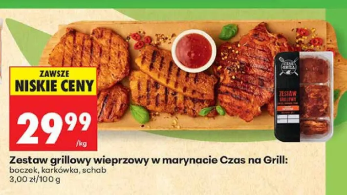 Zestaw grillowy wieprzowy w marynacie Czas na Grill promocja w Biedronka