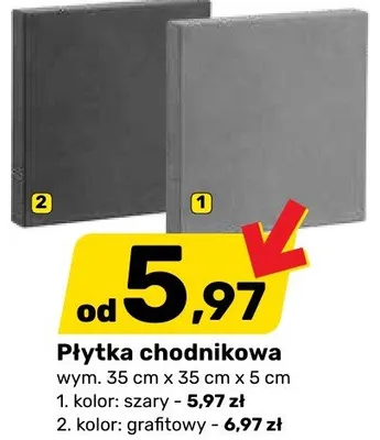 Płytka chodnikowa szara promocja w Bricomarche