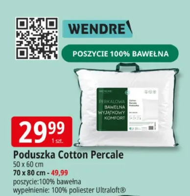 Poduszka Cotton Percale promocja w Leclerc