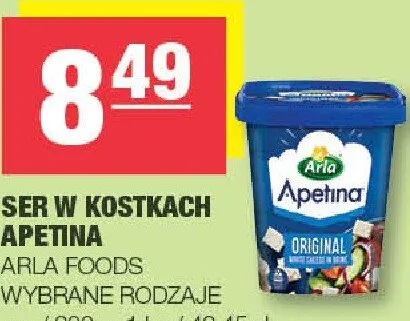 Ser w kostkach Apetina promocja w SPAR