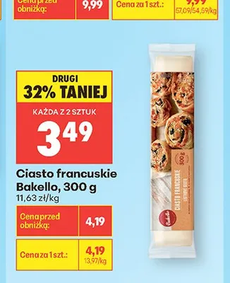 Ciasto francuskie Bakello promocja w Biedronka