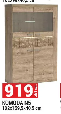 Komoda N5 Natural promocja w Merkury Market