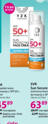 Ultralekki krem do twarzy VZK SPF50+ promocja w Hebe