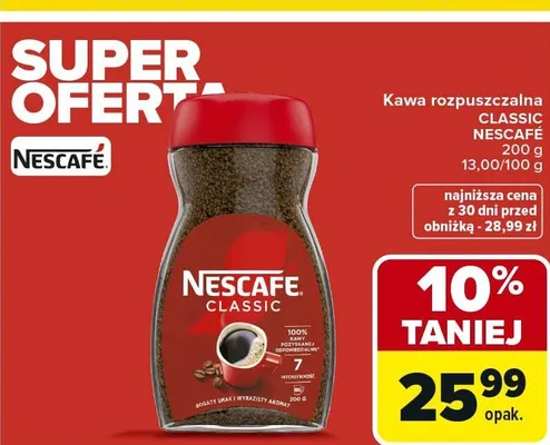 Kawa rozpuszczalna Classic promocja w Carrefour