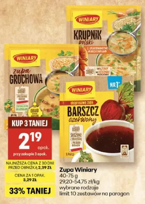 Zupa grochowa, krupnik polski, barszcz czerwiony promocja w Delikatesy Centrum