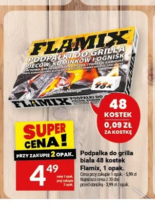 Podpałka do grilla biała Flamix promocja w Twój Market