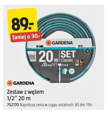 Zestaw z wężem Gardena 1/2" 20 m promocja w Jula