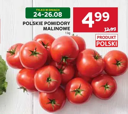 Pomidory malinowe polskie promocja w Stokrotka