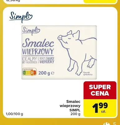 Smalec wieprzowy Simpl promocja w Carrefour Market