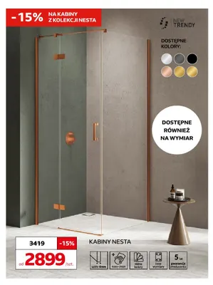 Kabina prysznicowa Nesta New Trendy promocja w Komfort