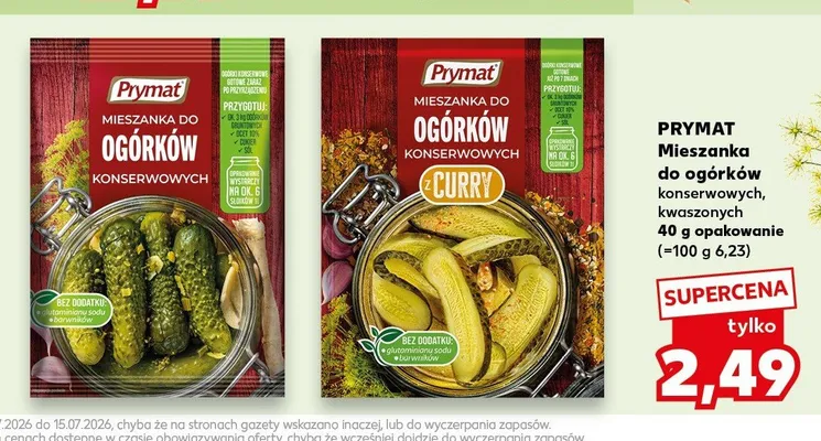 Mieszanka do ogórków konserwowych z curry Prymat promocja w Kaufland