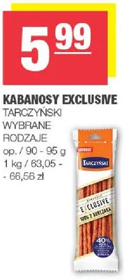 Kabanosy Exclusive Tarczyński promocja w SPAR