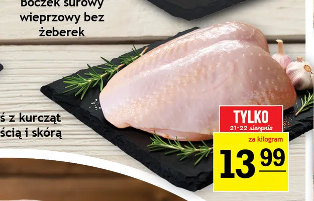 Pierś z kurcząt z kością i skórą promocja w Gram Market