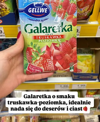 Galaretka smak truskawka-poziomka promocja w Dino