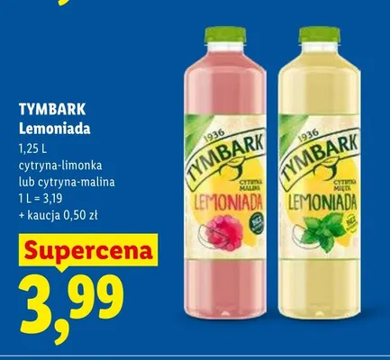 Lemoniada cytryna-malina Tymbark promocja w Lidl
