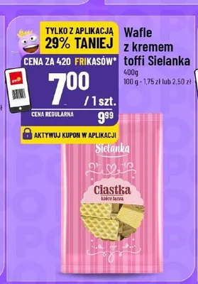 Wafle z kremem toffi Sielanka promocja w POLOmarket