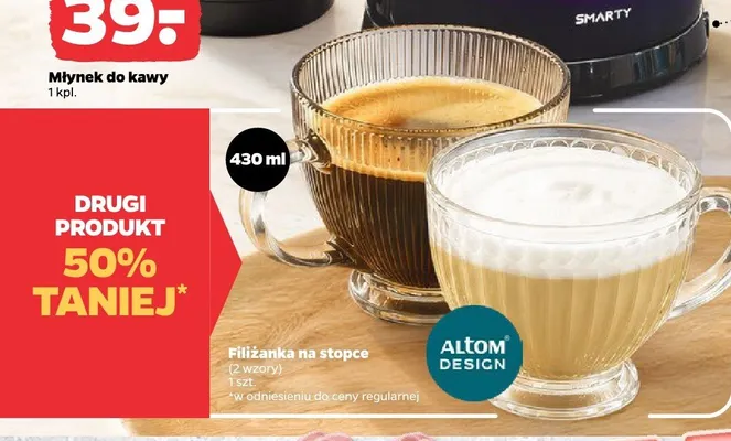 Filiżanka na stopce Altom Design 430 ml promocja w Netto