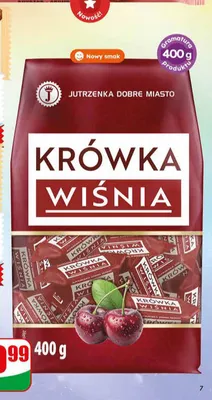 Cukierki krówka wiśnia Jutrzenka promocja w Dino