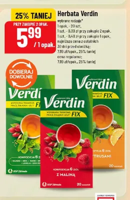 Herbata ziołowa Verdin Fix z Cytrusami promocja w POLOmarket