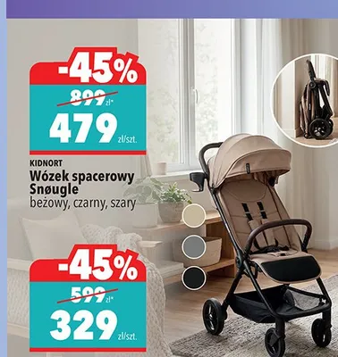 Wózek spacerowy Snøugle KIDNORT promocja w Biedronka