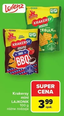 Krakersy mini LAJKONIK promocja w Carrefour Market