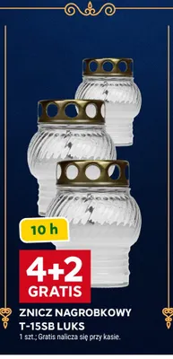 Znicz nagrobkowy Luks T-15SB 10h promocja w Stokrotka