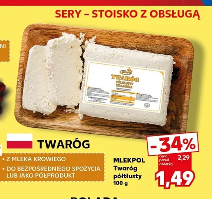 Twaróg półtłusty Mlekpol promocja w Kaufland