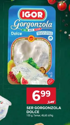 Ser gorgonzola dolce Igor promocja w Stokrotka