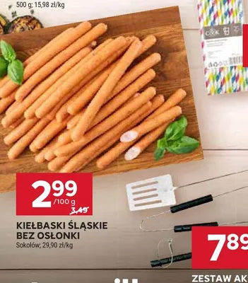 Kiełbaski śląskie bez osłonki Sokołów promocja w Stokrotka