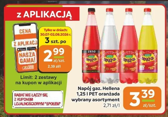 Napój gazowany Hellena Oranżada promocja w Społem Częstochowa