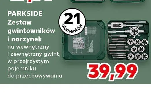 Zestaw gwintowników i narzynek Parkside promocja w Kaufland